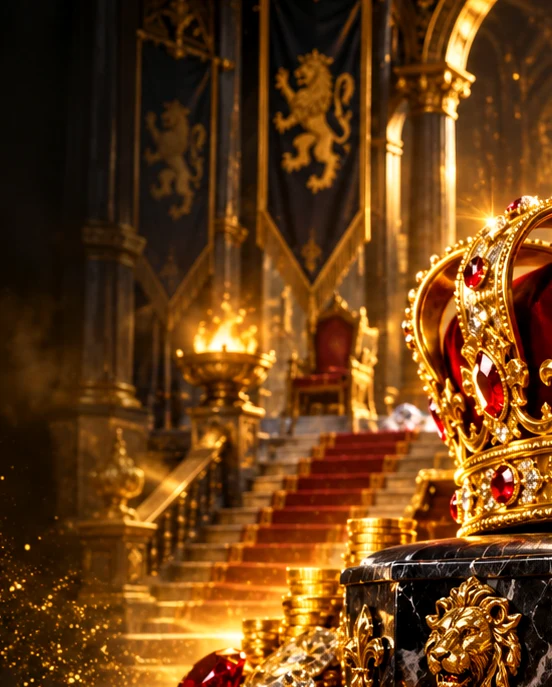 Royal architectural details, gold ornament and the light of the treasury